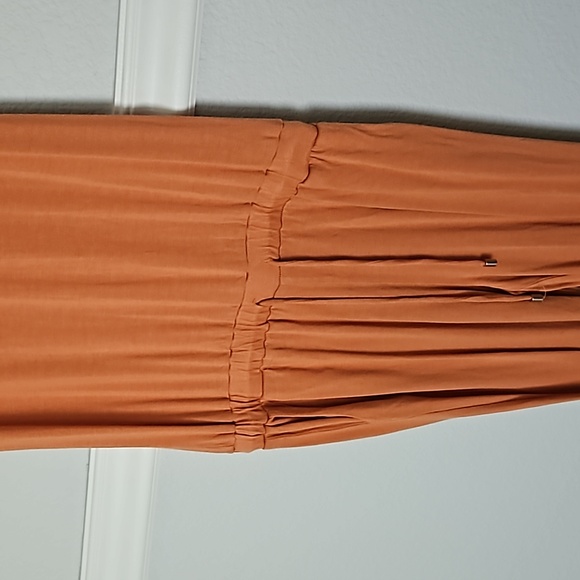 Forever 21 Contemporary Sleeveless V-neck Jumpsuit Drawstring Waist Pockets S - Picture 4 of 8